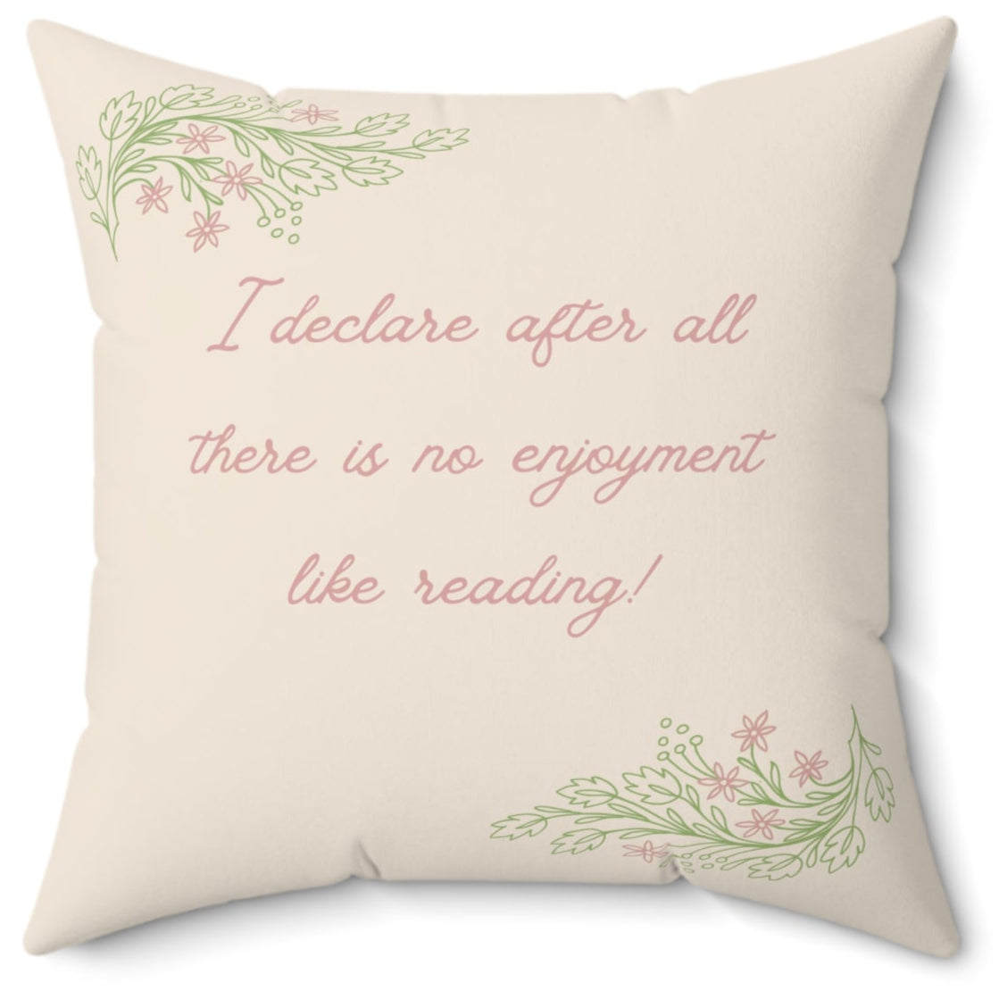 Throw Pillow – Pride and Prejudice No.1 – "Reading Joy"
