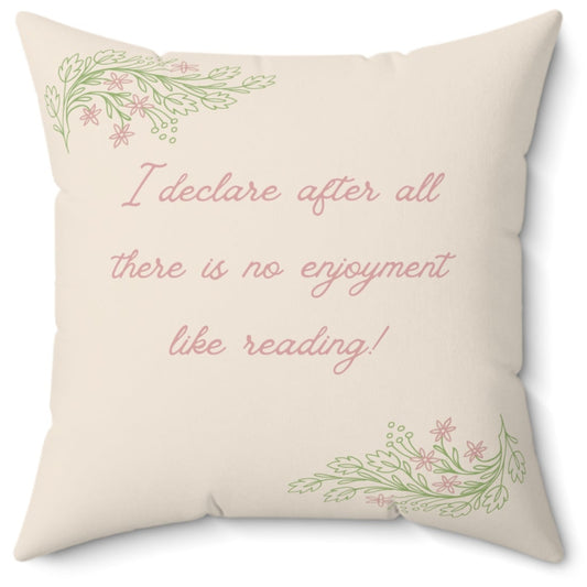Throw Pillow – Pride and Prejudice No.1 – "Reading Joy"