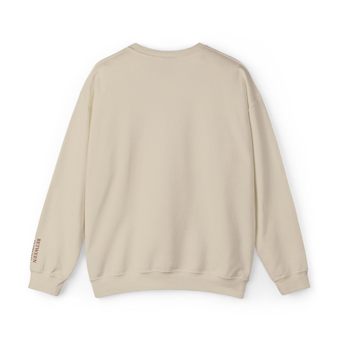 Between Fiction & Reality. Literary Embroidered Sweatshirt, Light