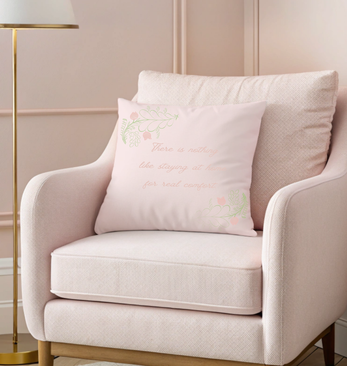 Throw Pillow – Emma No.1 – "Staying at Home"