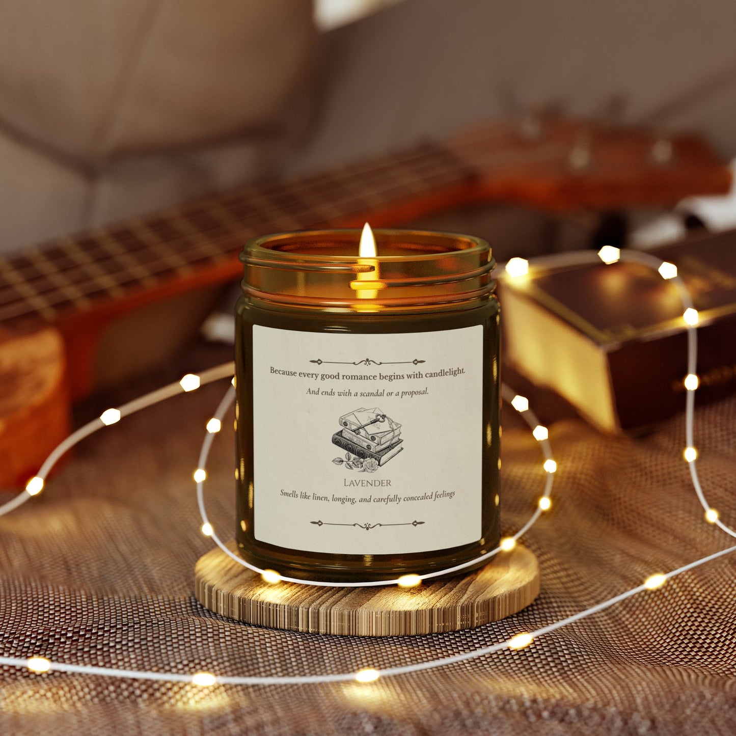 "Because every good romance begins with candlelight" Scented Candle