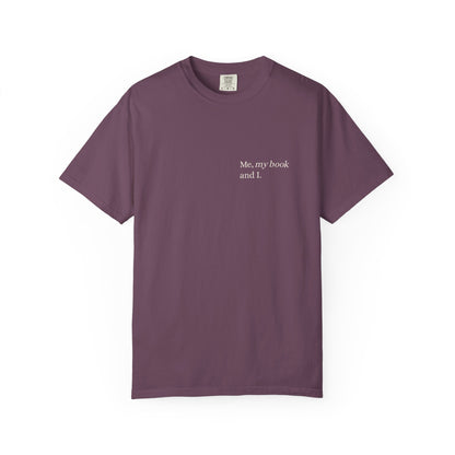 "Me, my book and I." Reader's Printed T-shirt.