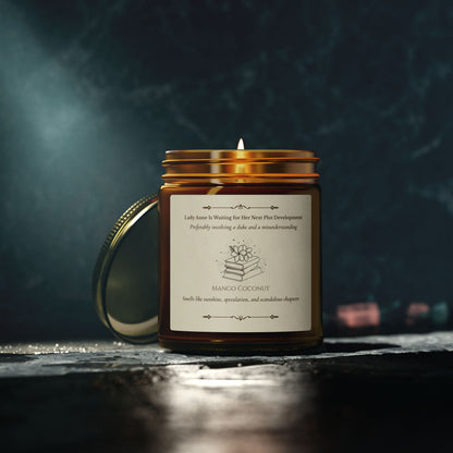 "Waiting for Her Next Plot Development" Personalized Candle