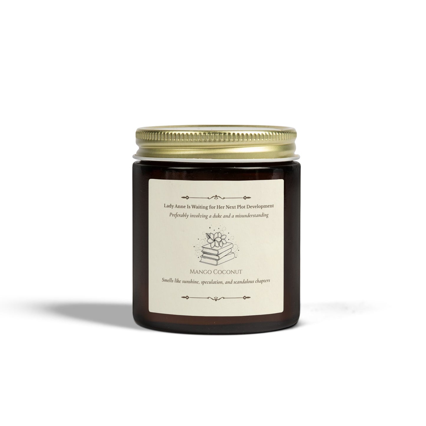 "Waiting for Her Next Plot Development" Personalized Candle