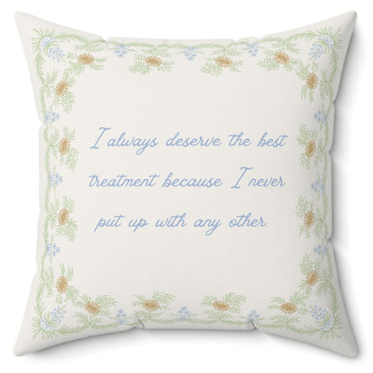 Throw Pillow – Emma No.2 – "Best Treatment"