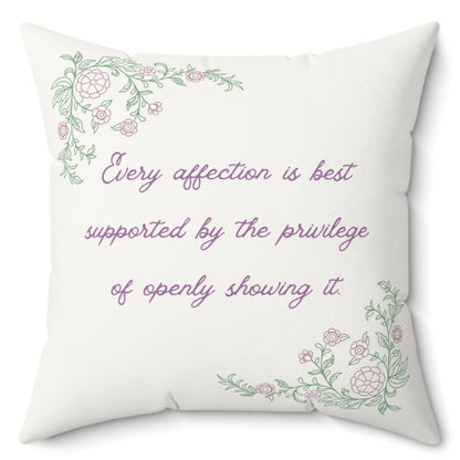 Throw Pillow – Persuasion No.1 – "Affection"