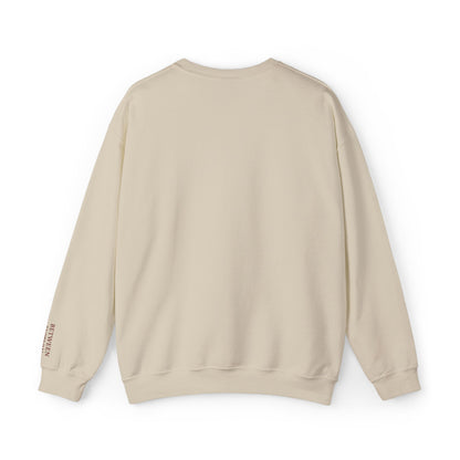 Between Fiction & Reality. Literary Embroidered Sweatshirt, Light