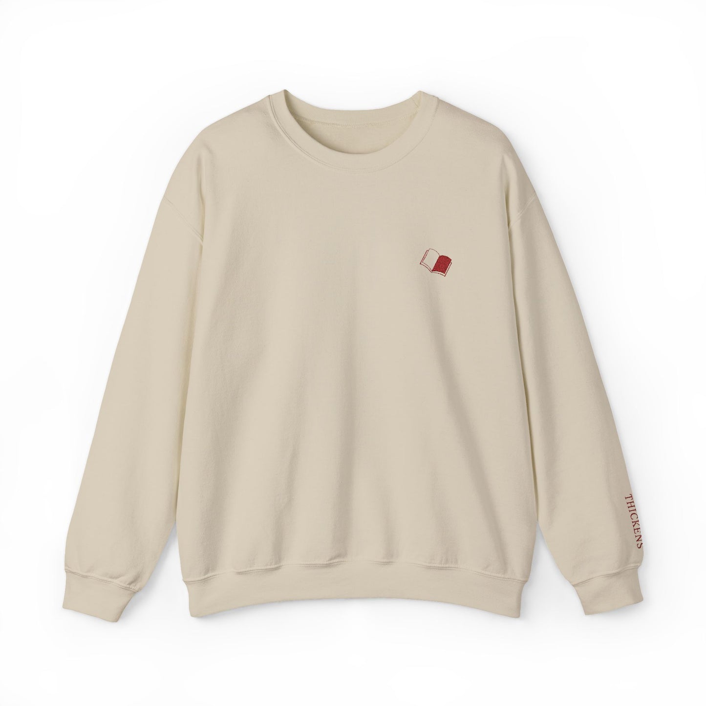 The Plot Thickens. Literary Embroidered Sweatshirt, Light
