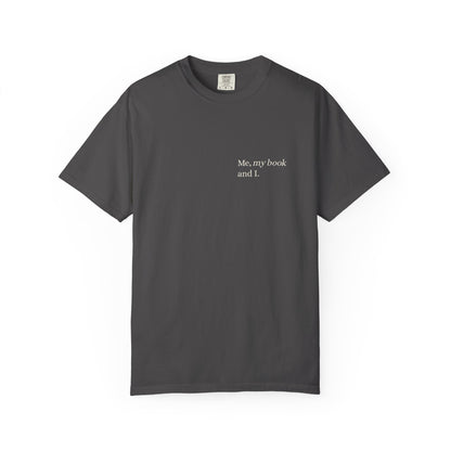 "Me, my book and I." Reader's Printed T-shirt.