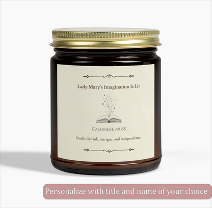 “Lady [Name]’s Imagination Is Lit” Personalized Candle