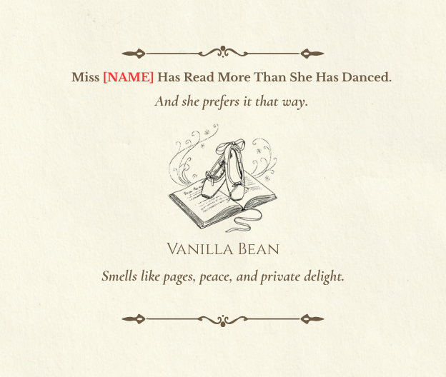 “Miss [Name] has read more...” Personalized Candle