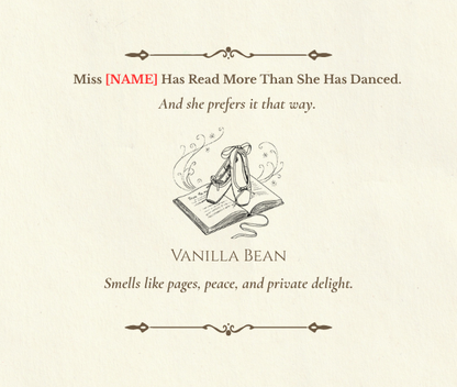 “Miss [Name] has read more...” Personalized Candle