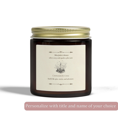 "Miss [Name]'s Library" Personalized Candle