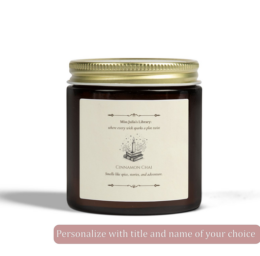 "Miss [Name]'s Library" Personalized Candle