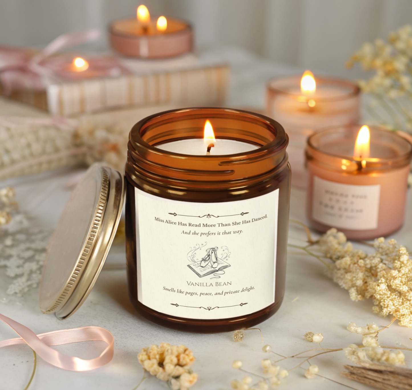 “Miss [Name] has read more...” Personalized Candle