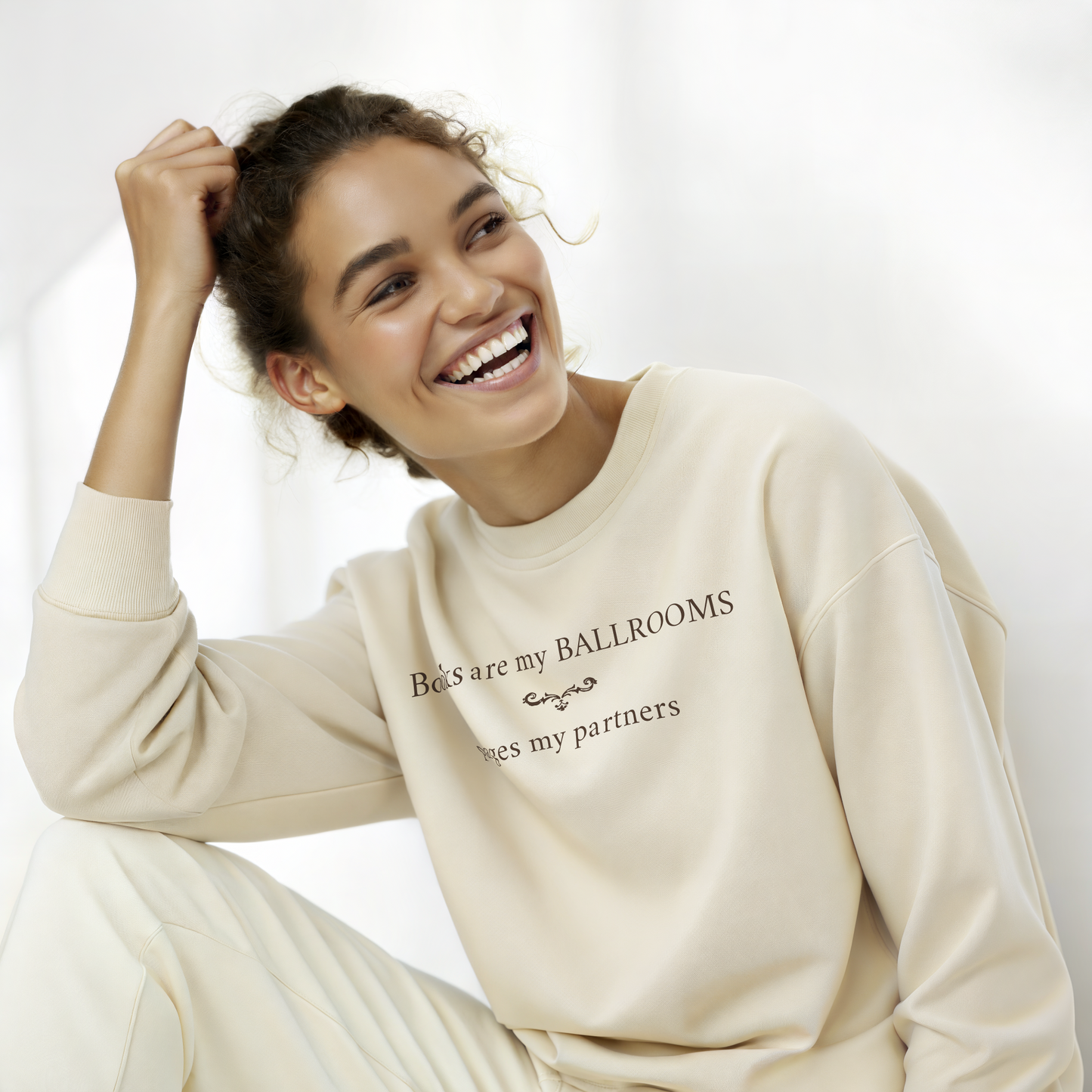 "Books Are My Ballrooms" Printed Sweatshirt