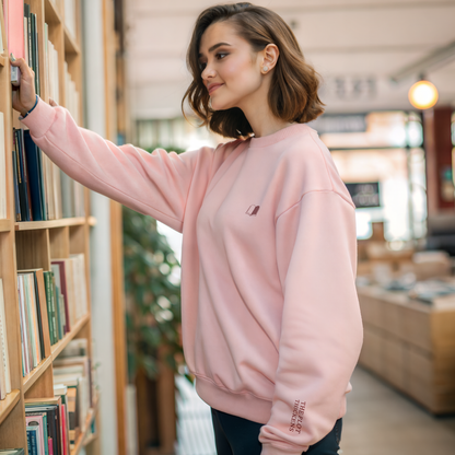 The Plot Thickens. Literary Embroidered Sweatshirt, Light