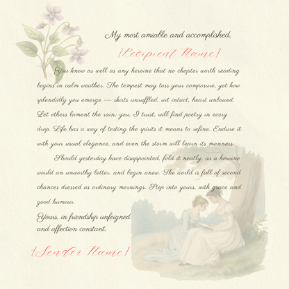 The Heroine’s Morning — Personalized Regency Letter